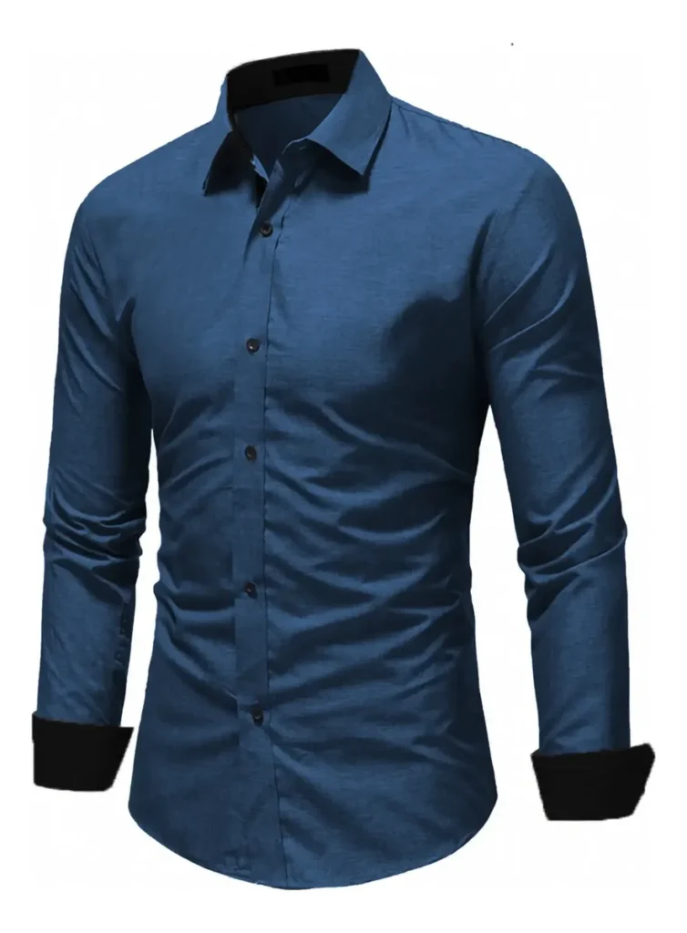 BLUE SLIM – Camisa Social Slim Azul