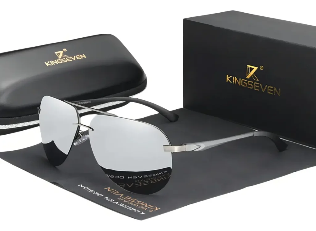 ÓCULOS DE SOL KINGSEVEN – Aviador Polarizado Luxuoso